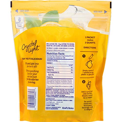 Crystal Light Ice Tea, Natural Lemon, 16 Count