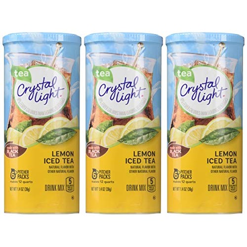 Crystal Light Lemon Iced Tea Drink Mix, 12-Quart Canister Pack