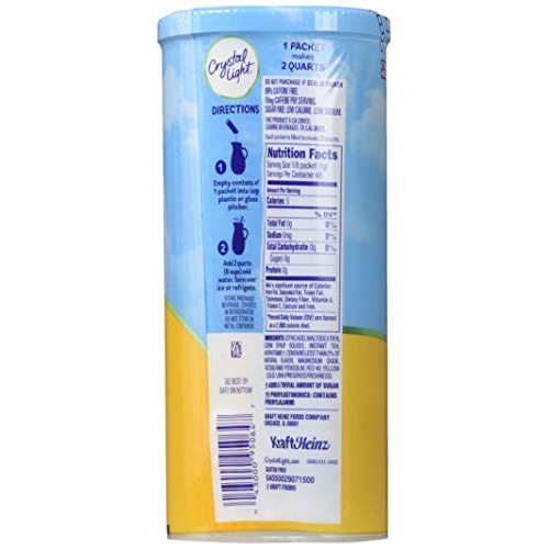 Crystal Light Lemon Iced Tea Drink Mix, 12-Quart Canister Pack