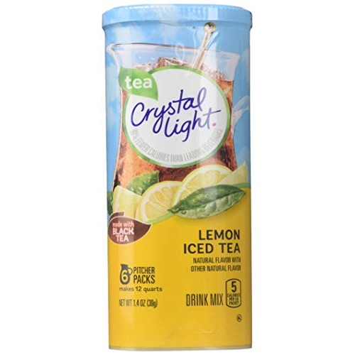 Crystal Light Lemon Iced Tea Drink Mix, 12-Quart Canister Pack