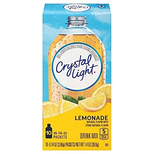 Crystal Light Lemonade, 10 On-The-Go Packets Pack Of 4