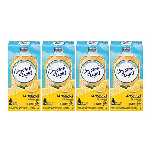 Crystal Light Lemonade, 10 On-The-Go Packets Pack Of 4