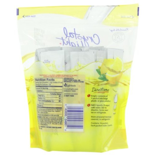 Crystal Light Lemonade Drink Mix 16 Pitcher Packets, 1Count