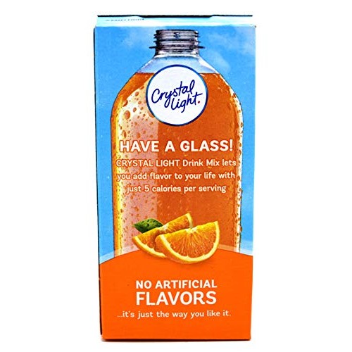 Crystal Light On The Go Classic Orange Drink Mix, 10-Packet Box