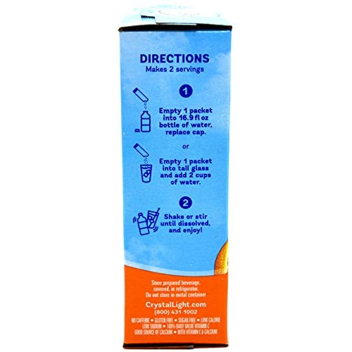 Crystal Light On The Go Classic Orange Drink Mix, 10-Packet Box