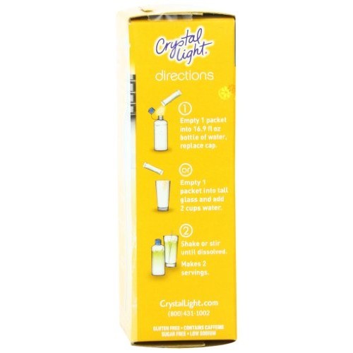 Crystal Light On The Go Energy Citrus, 10 Count Boxes Pack Of 12
