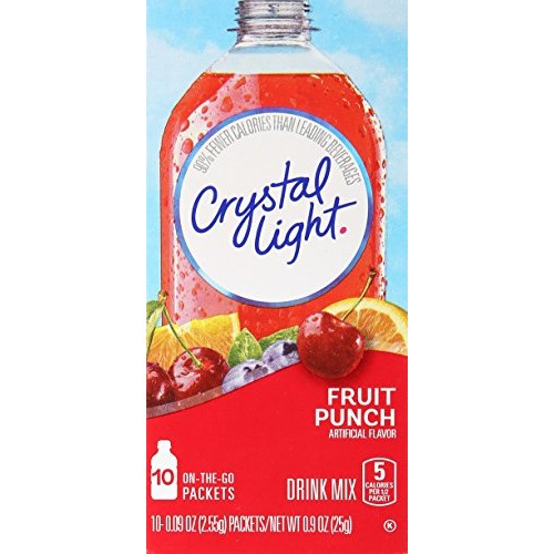 Crystal Light On The Go Fruit Punch Drink Mix - Single Box