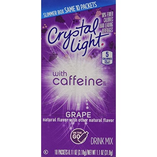 Crystal Light On The Go Grape With Caffeine Pack Of 6