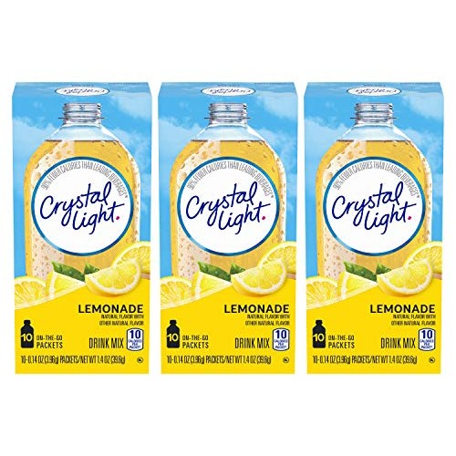 Crystal Light On The Go Natural Lemonade, 10 Count Packets Pack