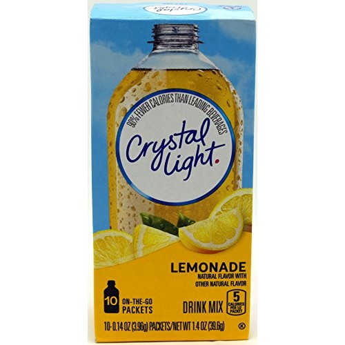 Crystal Light On The Go Natural Lemonade Drink Mix, 10-Packet Bo