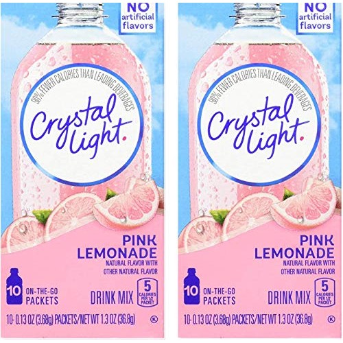 Crystal Light On The Go Pink Lemonade, 10-Packet Box Pack Of 2