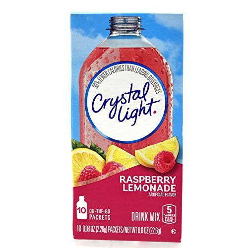 Crystal Light On The Go Raspberry Lemonade Drink Mix, 10-Packet