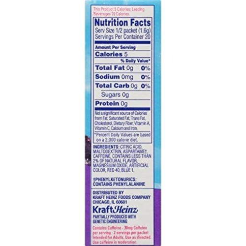 Crystal Light On-The-Go, Sugar-Free Grape Energy Drink Mix With