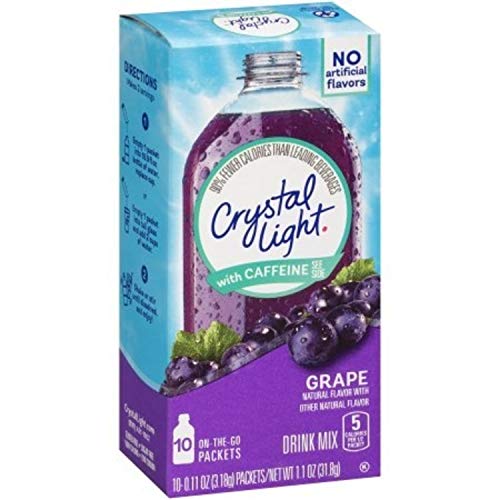 Crystal Light On-The-Go, Sugar-Free Grape Energy Drink Mix With