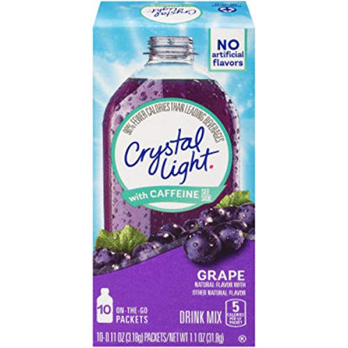 Crystal Light On-The-Go, Sugar-Free Grape Energy Drink Mix With