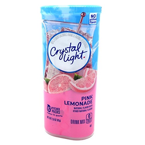 Crystal Light Pink Lemonade Drink Mix, 12-Quart 2.9-Ounce Canist