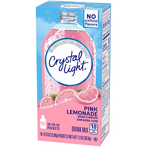 Crystal Light Pink Lemonade Drink Mix 120 On-The-Go Packets, 12