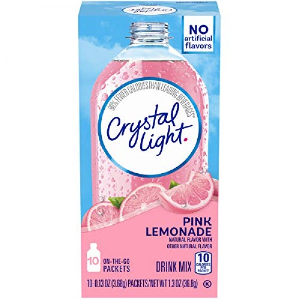 Crystal Light Pink Lemonade Drink Mix 120 On-the-Go Packets, 12...