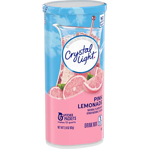 Crystal Light Pink Lemonade Drink Mix 24 Pitcher Packets, 4 Can