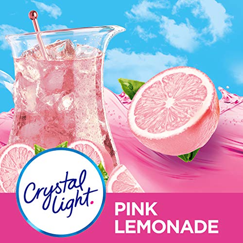 Crystal Light Pink Lemonade Powdered Drink Mix, Caffeinated, 2.9