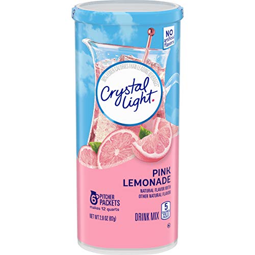 Crystal Light Pink Lemonade Powdered Drink Mix, Caffeinated, 2.9