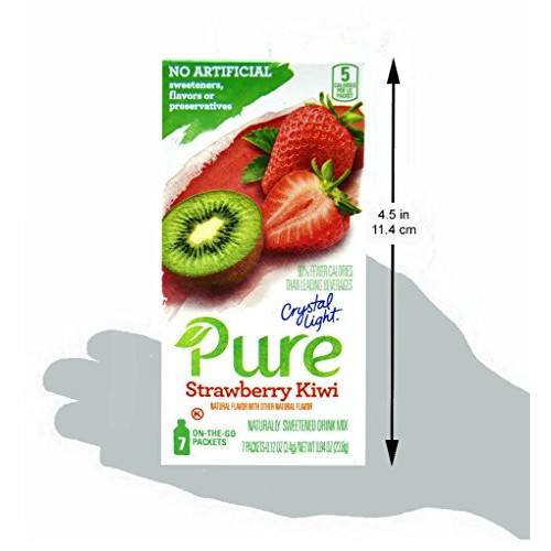Crystal Light Pure Strawberry Kiwi On The Go Drink Mix, 7-Packet