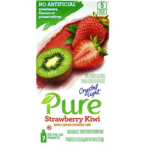 Crystal Light Pure Strawberry Kiwi On The Go Drink Mix, 7-Packet