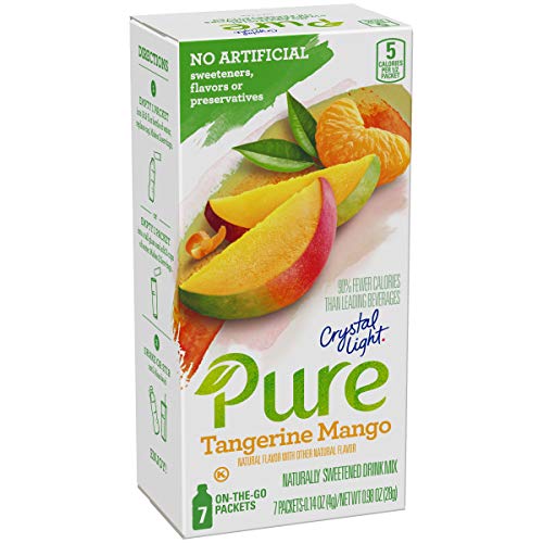 Crystal Light Pure Tangerine Mango Drink Mix 84 On-The-Go Packe