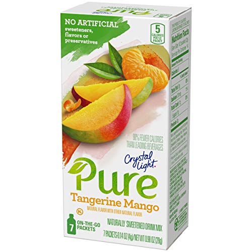 Crystal Light Pure Tangerine Mango Drink Mix 84 On-The-Go Packe