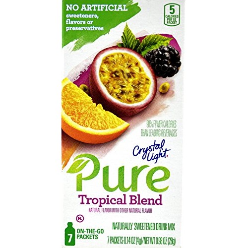 Crystal Light Pure Tropical Blend On The Go Drink Mix, 7-Packet