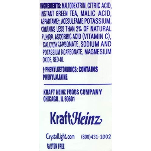 Crystal Light Raspberry Green Tea Drink Mix, 10-Quart Canister