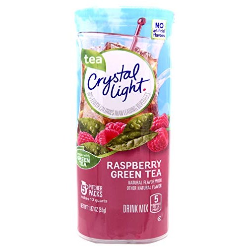 Crystal Light Raspberry Green Tea Drink Mix, 10-Quart Canister