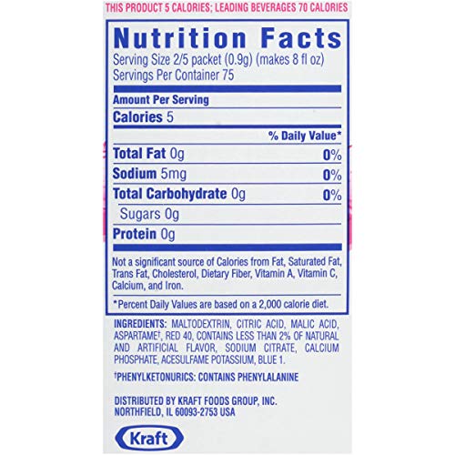 Crystal Light Raspberry Ice Drink Mix 30 On The Go Packets