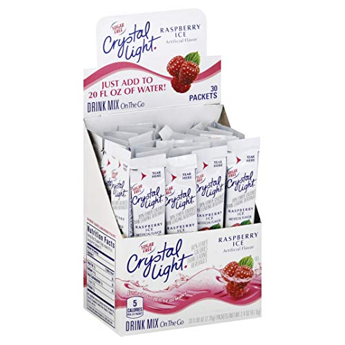 Crystal Light Raspberry Ice Drink Mix 30 On The Go Packets
