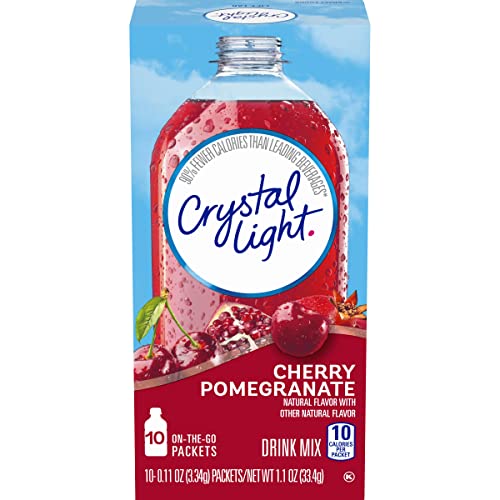 Crystal Light Sugar-Free Cherry Pomegranate Drink Mix, Pack of 10