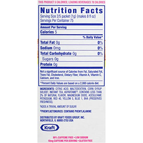 Crystal Light Sugar-Free Iced Tea Drink Mix 120 On-The-Go Packe