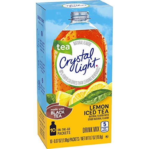 Crystal Light Lemon Iced Tea Drink Mix 10 On-The-Go Packets