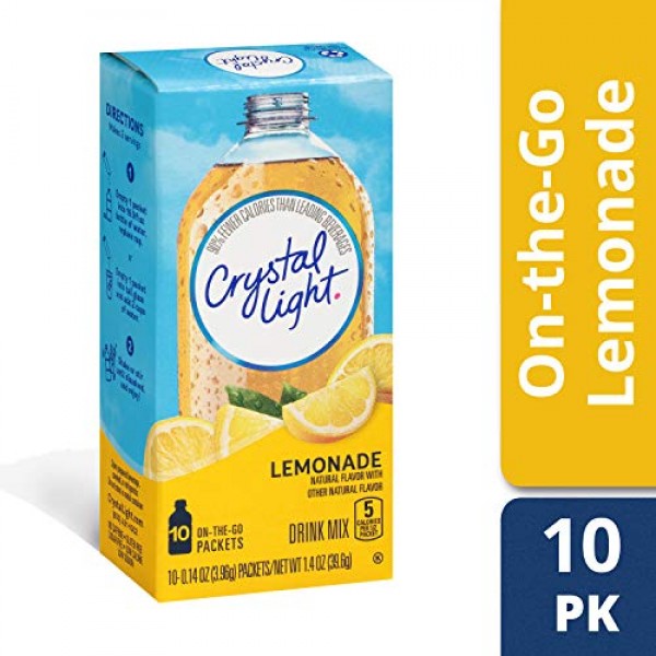 Crystal Light Sugar-Free Lemonade Drink Mix 120 On-the-Go Packe...