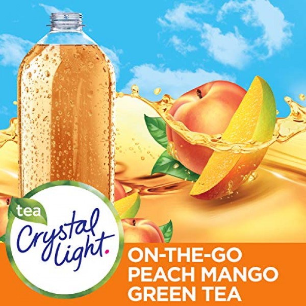 Crystal Light Sugar-Free Peach Mango Green Tea Drink Mix 10 On-...