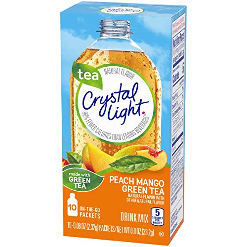 Crystal Light Sugar-Free Peach Mango Green Tea Drink Mix 10 On-