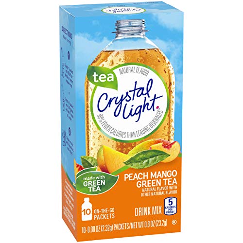 Crystal Light Sugar-Free Peach Mango Green Tea Drink Mix 10 On-