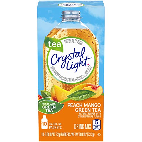 Crystal Light Sugar-Free Peach Mango Green Tea Drink Mix 10 On-