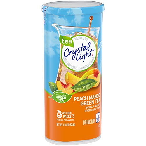 Crystal Light Peach Mango Green Tea Drink Mix 5 Pitcher Packets
