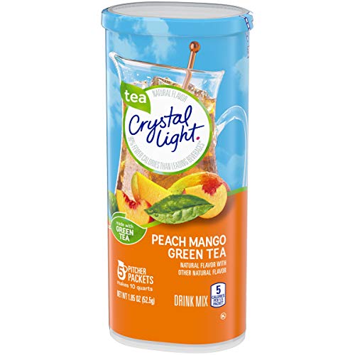 Crystal Light Peach Mango Green Tea Drink Mix 5 Pitcher Packets