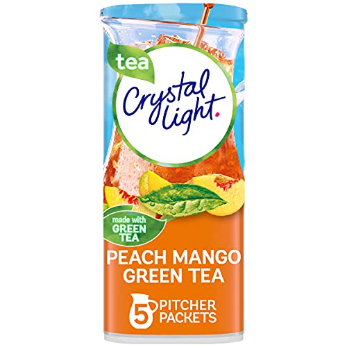 Crystal Light Peach Mango Green Tea Drink Mix 5 Pitcher Packets