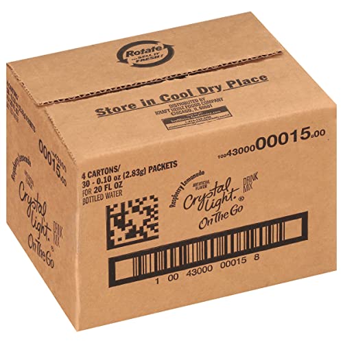 Crystal Light Raspberry Lemonade Drink Mix 120 Packets, 4 Boxes