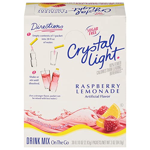 Crystal Light Raspberry Lemonade Drink Mix 120 Packets, 4 Boxes