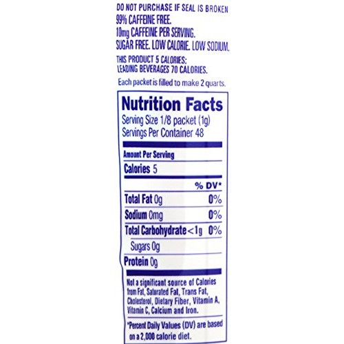 Crystal Light Sweet Tea, 12-Quart 1.56-Ounce Canister Pack Of 6