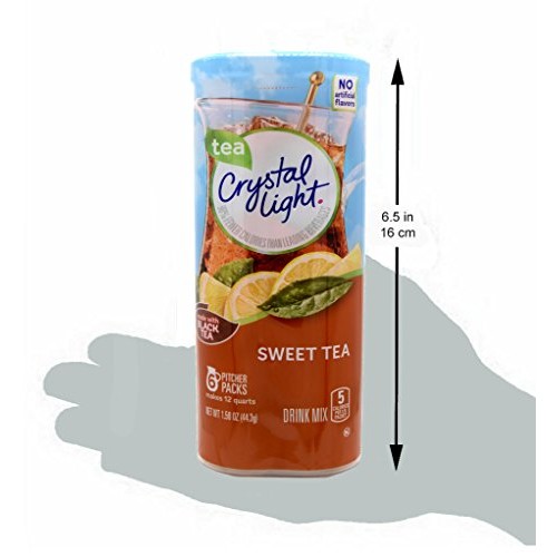 Crystal Light Sweet Tea, 12-Quart 1.56-Ounce Canister Pack Of 6