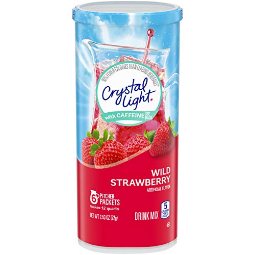 Crystal Light Wild Strawberry Energy Drink Mix With Caffeine 72